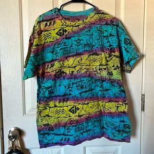 Blue, Purple, and Yellow Gecko Hawaii T-Shirt